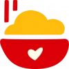 Hand drawn icon of bowl of food