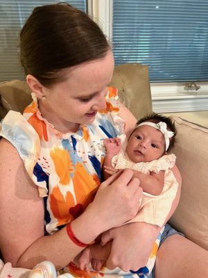 Brittney holding baby Natalie